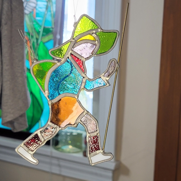 Other - Colorful Stained Glass Hiker Suncatcher